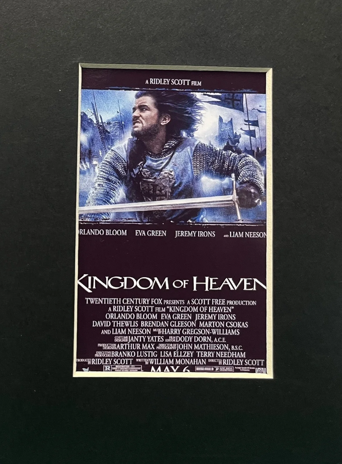 KINGDOM OF HEAVEN. Orlando Bloom. 35mm Film Cell Mounted Display, изображение 3