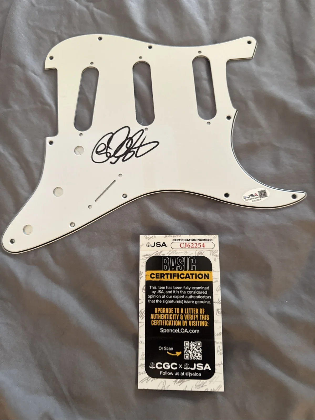 Rick Wakeman signed Autographed Guitar Pick Guard Yes Music JSA Certified, изображение 4