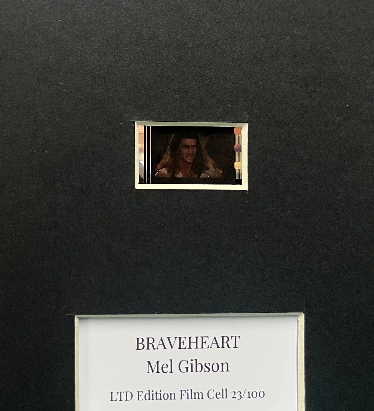 BRAVEHEART. Mel Gibson 35mm Film Cell Mounted Display, image 2
