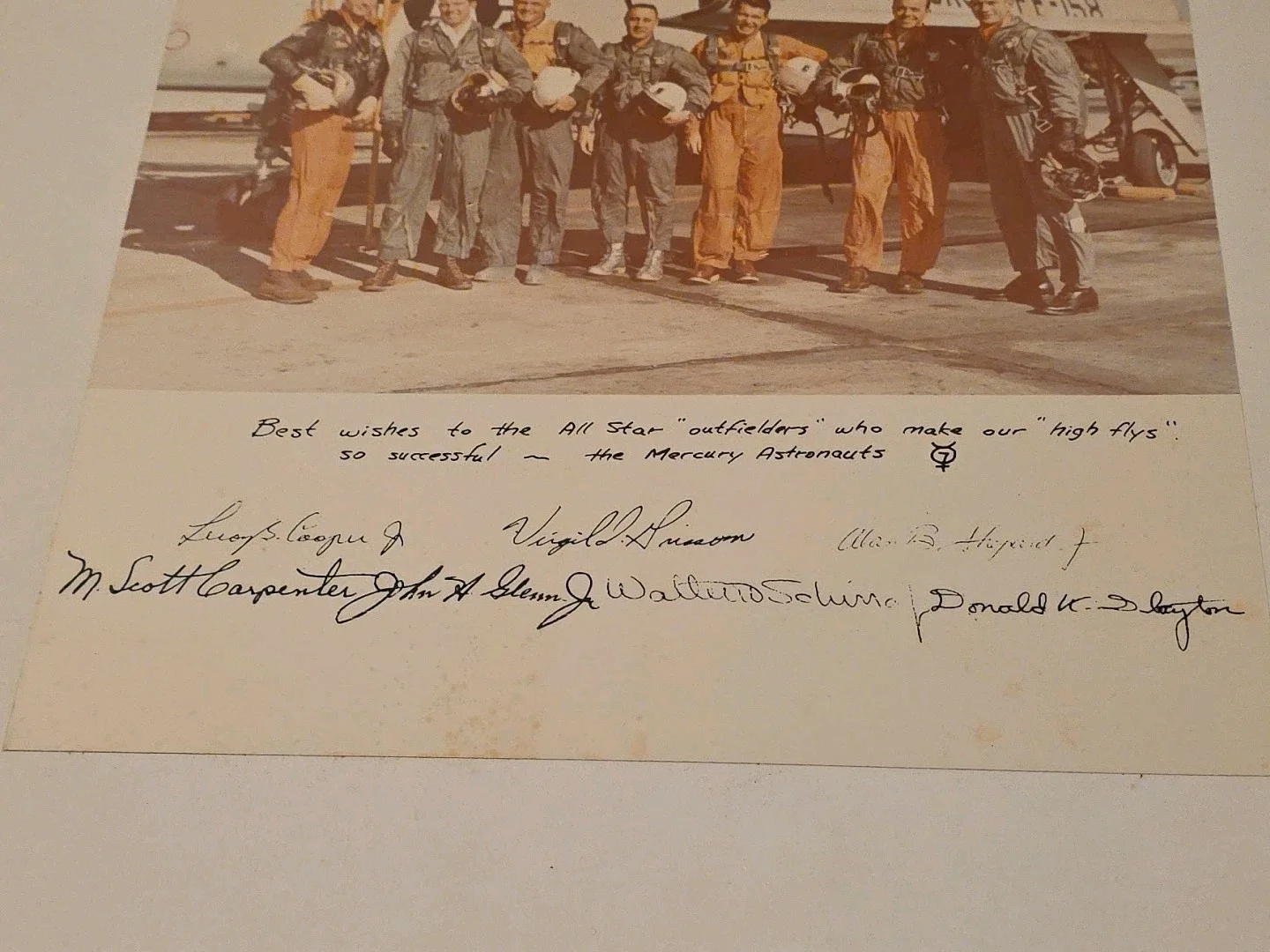 Mercury 7 Astronauts — Rare Mercury 7 Astronauts Signed Photo, image 3