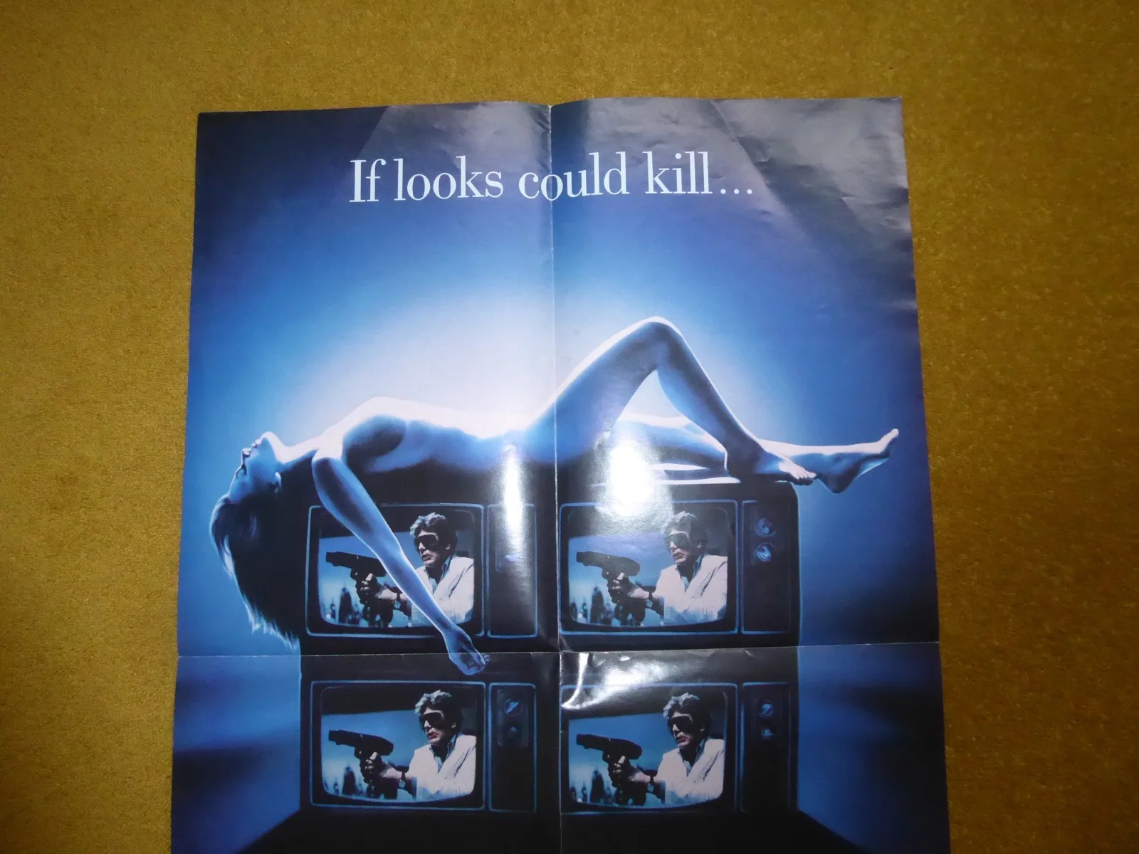 Original 1980's Video shop Promo Poster Looker Warner Video Post Cert Sci Fi, image 4