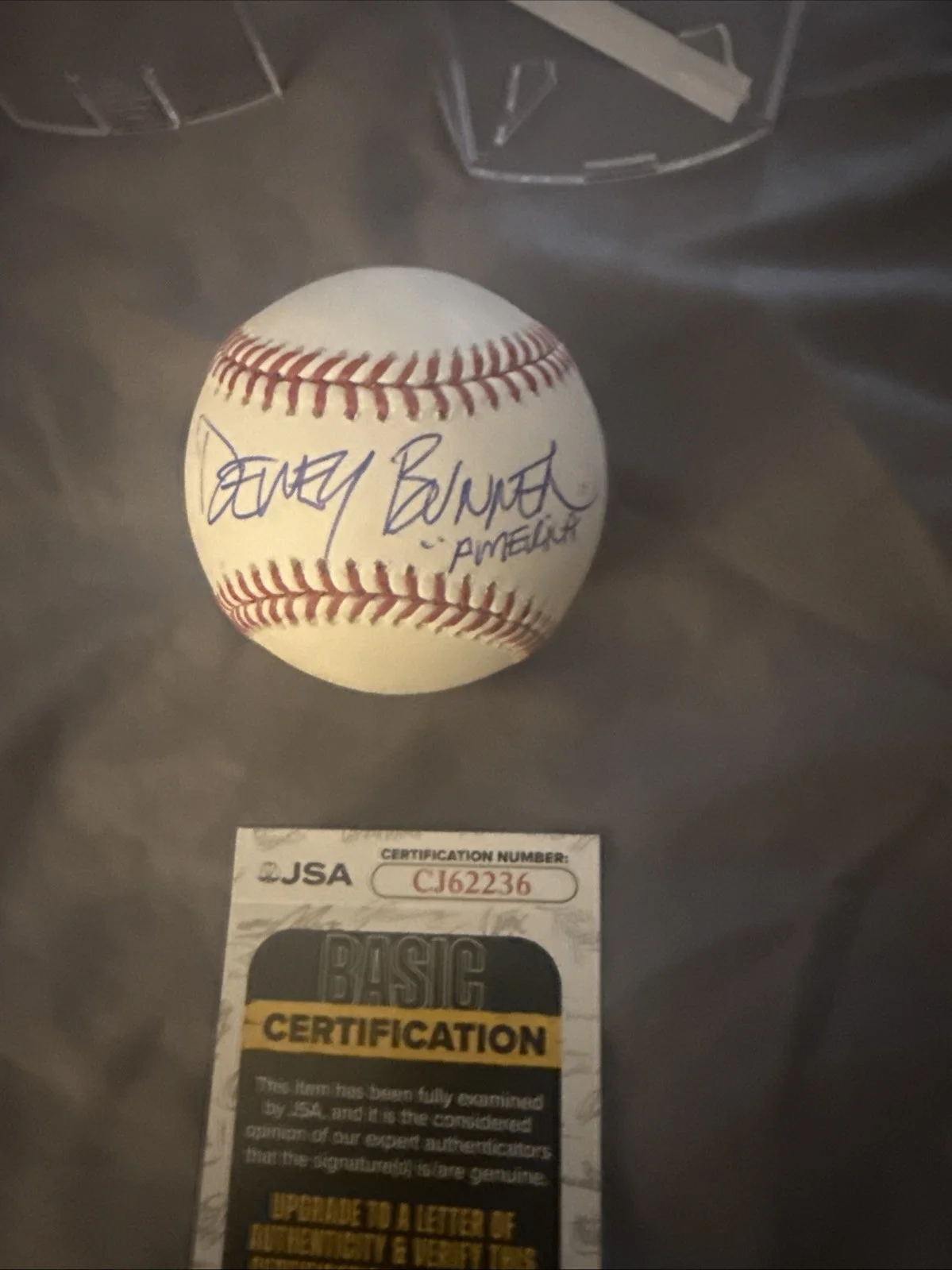 Dewey Bunnell Signed Autographed, ROMLB Baseball JSA COA With America Inscribed, image 5