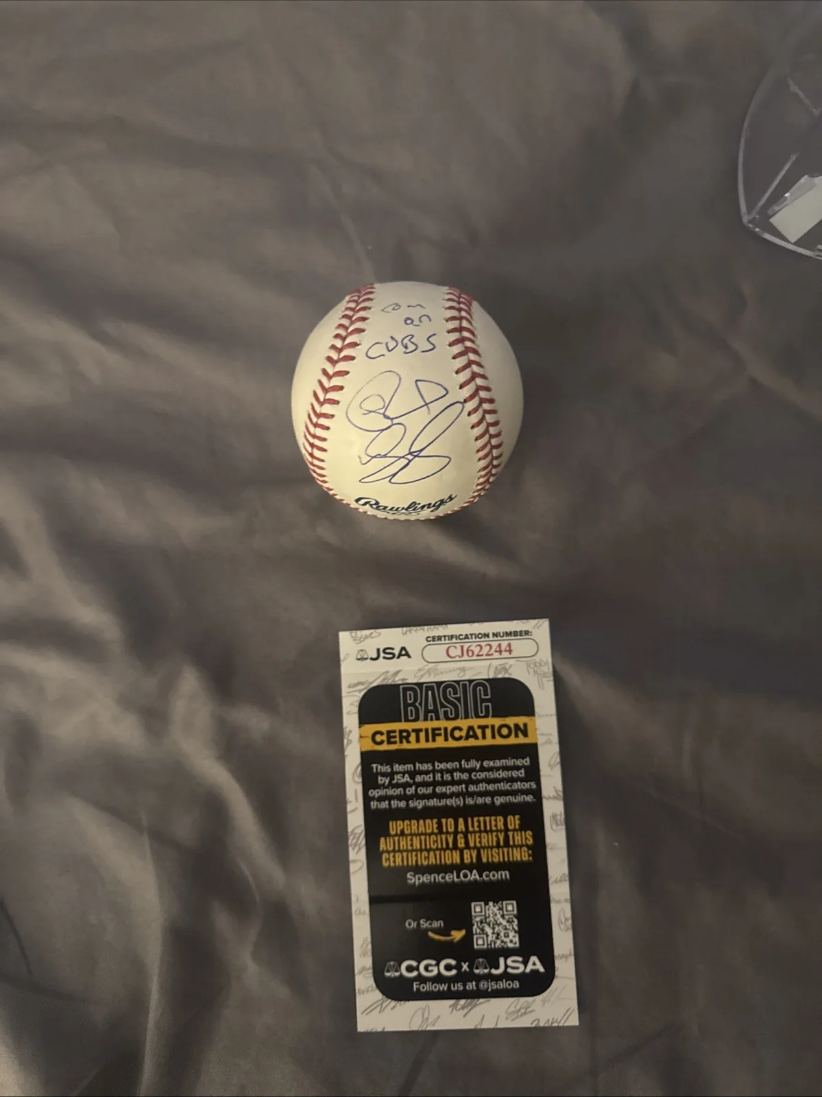 Rick Wakeman of YES Signed autographed ROMLB Baseball Come On Cubs Inscribed JSA, изображение 2