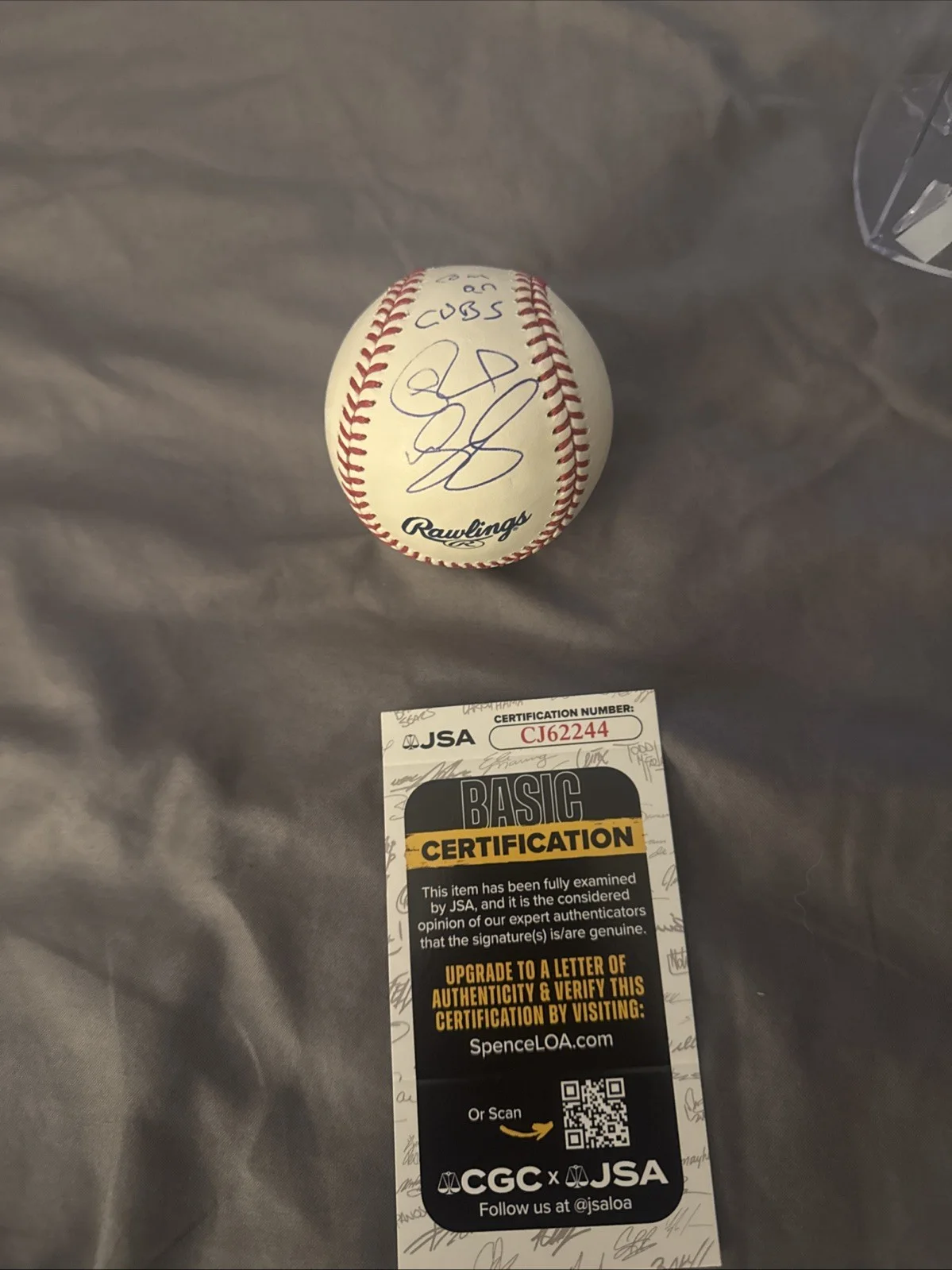 Rick Wakeman of YES Signed autographed ROMLB Baseball Come On Cubs Inscribed JSA, изображение 3