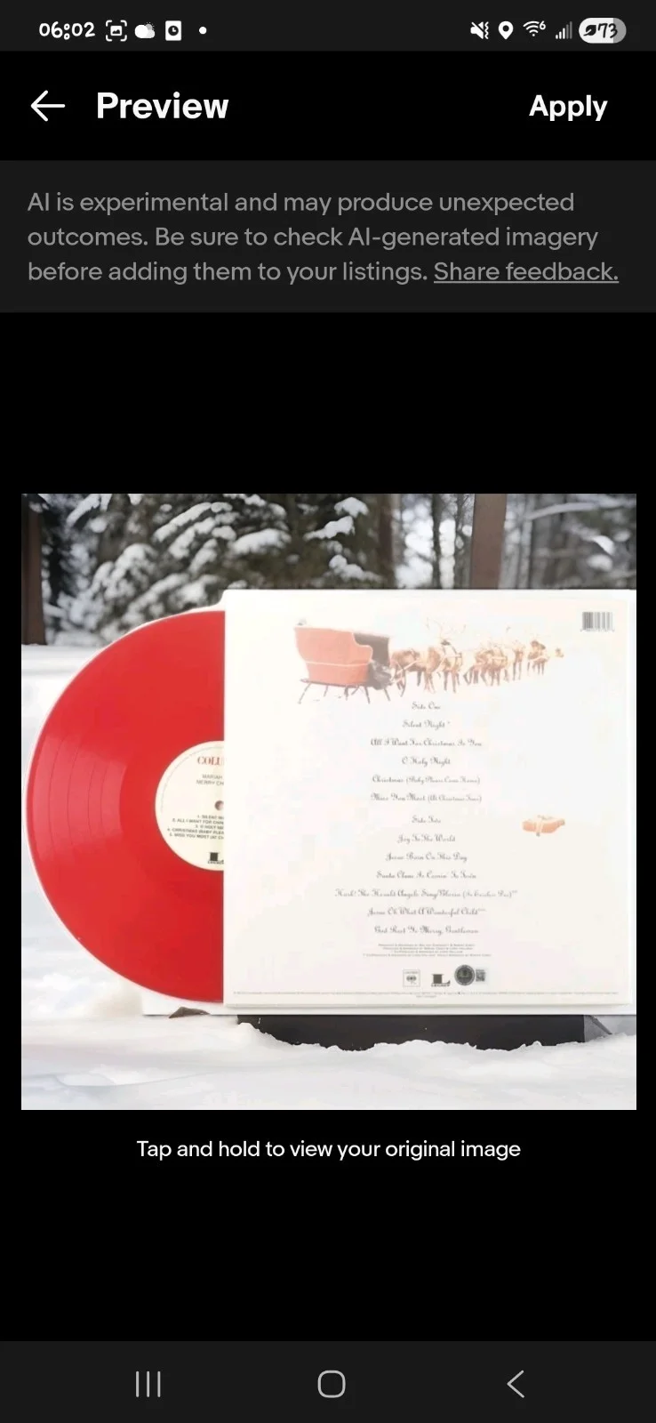 MARIAH CAREY SIGNED ALL I WANT FOR CHRISTMAS IS YOU LP VINYL Beckett Bas Coa!!!, изображение 2