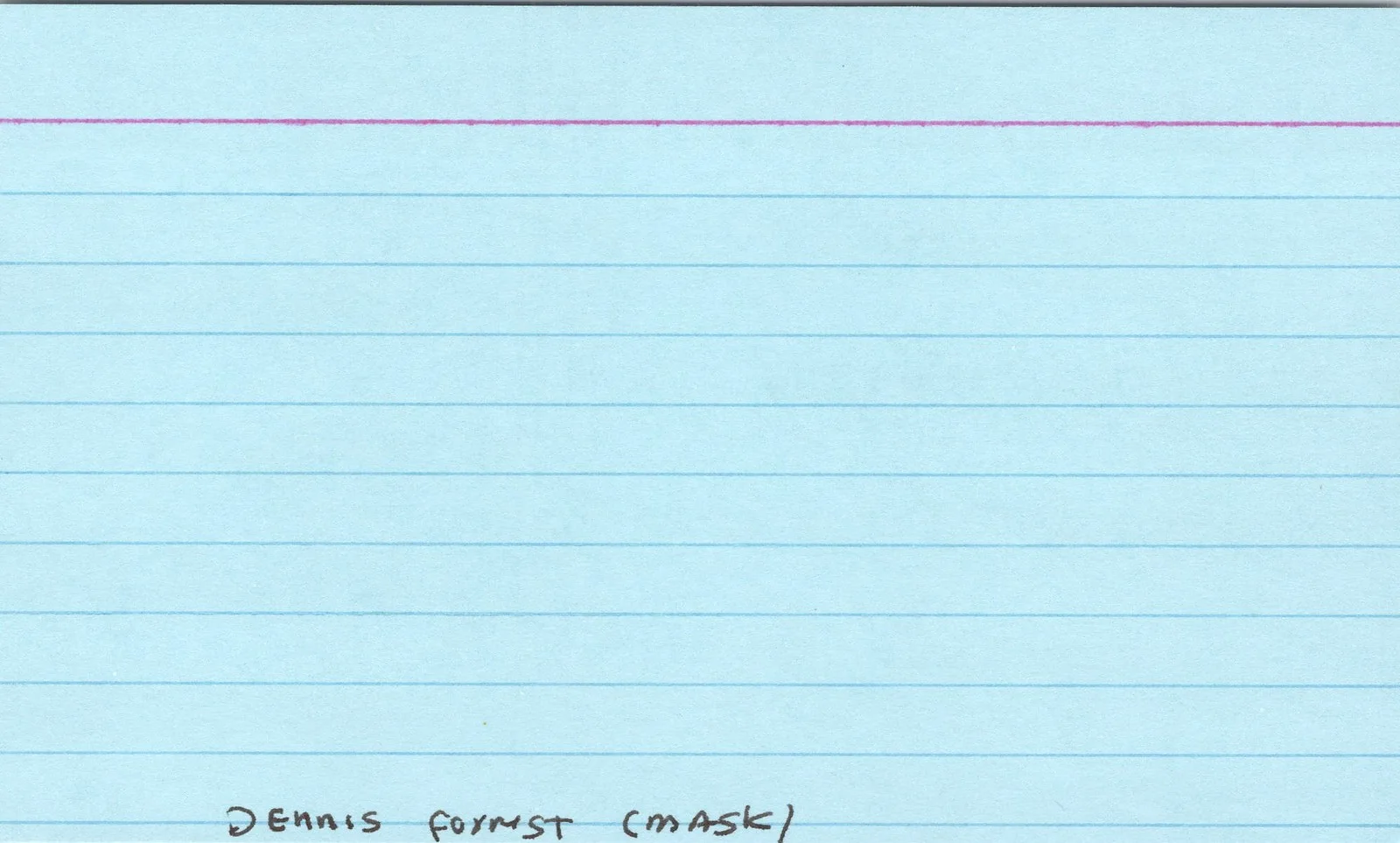 Denis Forest — Denis Forest Signed 3x5 Index Card The Mask, Cliffhanger, Dennis Autographed, изображение 2