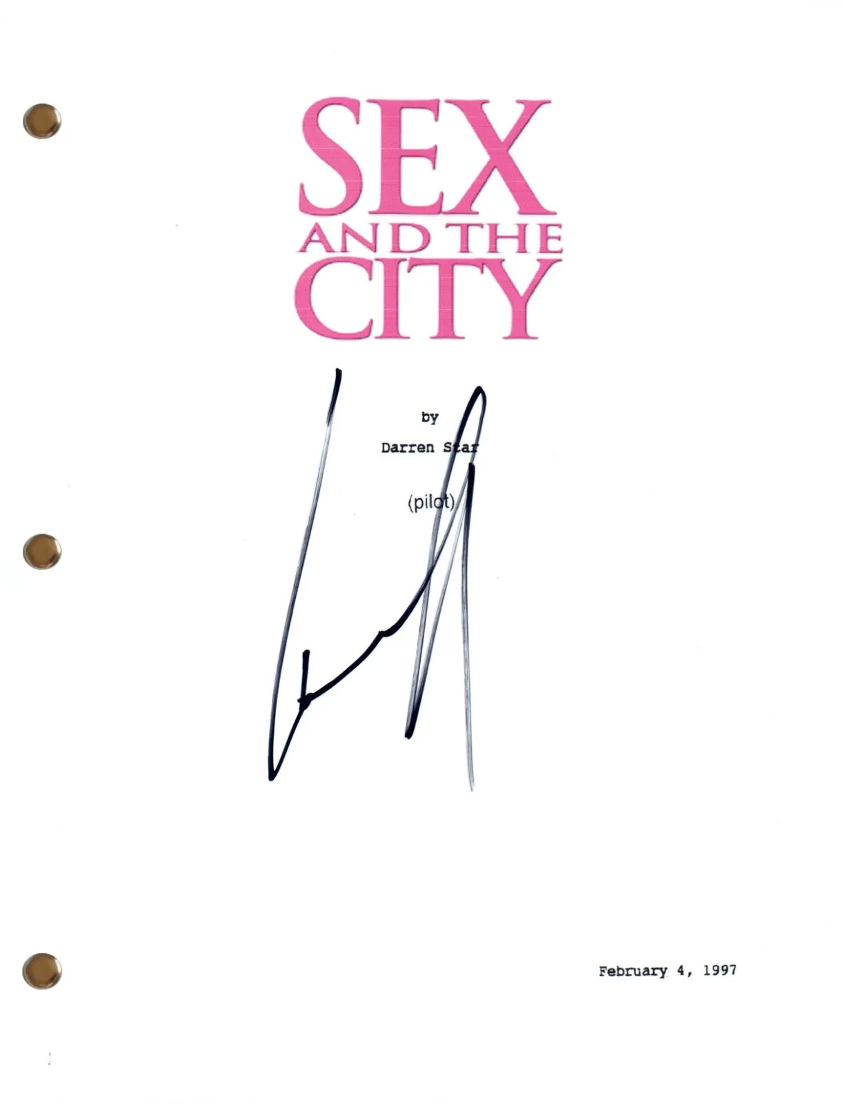 Cynthia Nixon — Cynthia Nixon “Sex and the City” Signed Autograph Full Pilot Episode Script COA