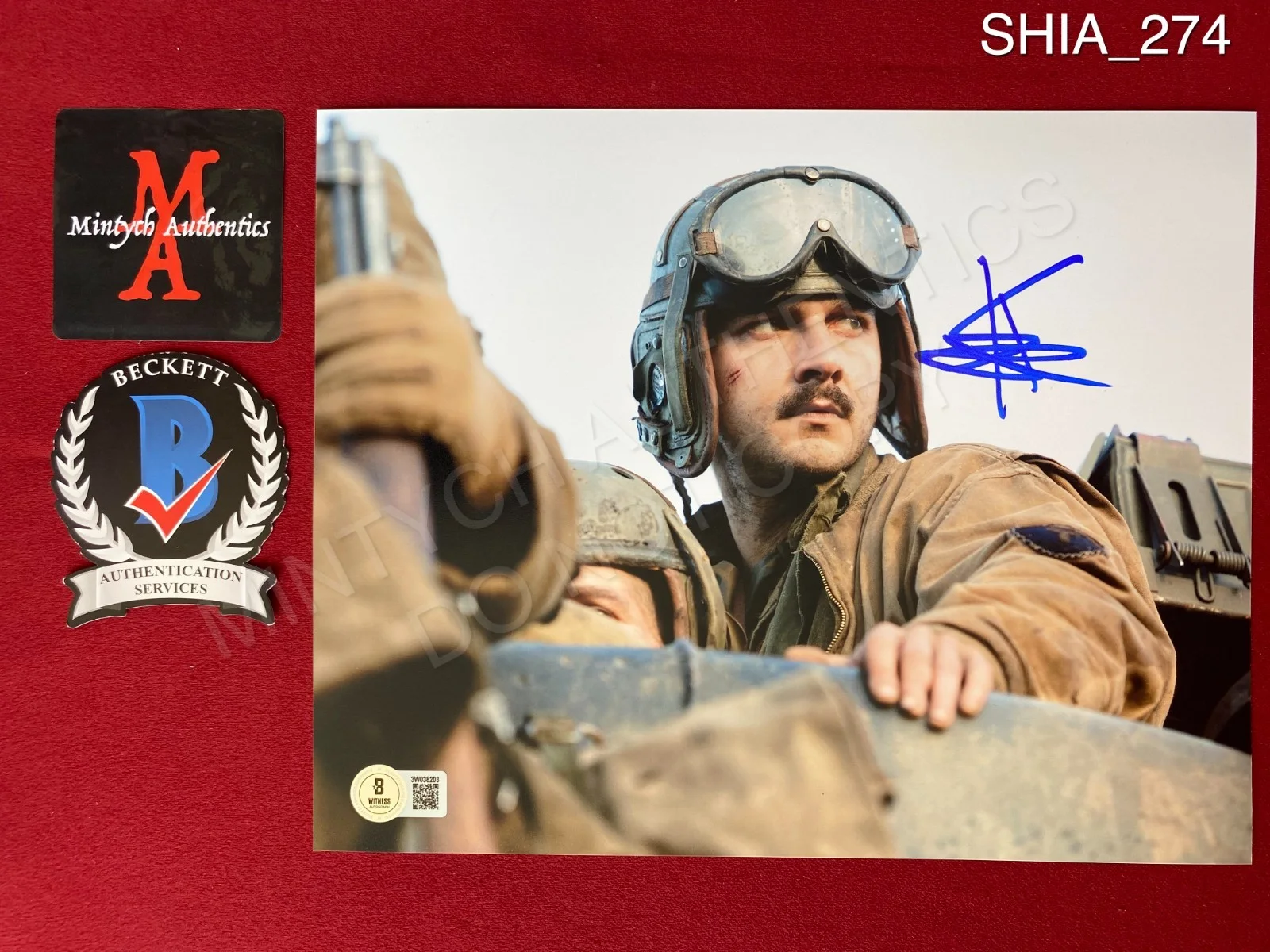 Shia LaBeouf — Shia LaBeouf autographed signed 8x10 photo Fury Beckett COA Boyd