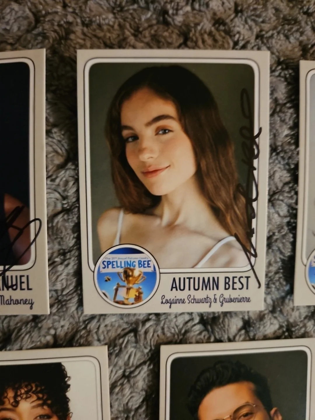 Cast — 25th Annual Putnam County Spelling Bee Cast Signed Custom Cards - Broadway, image 4