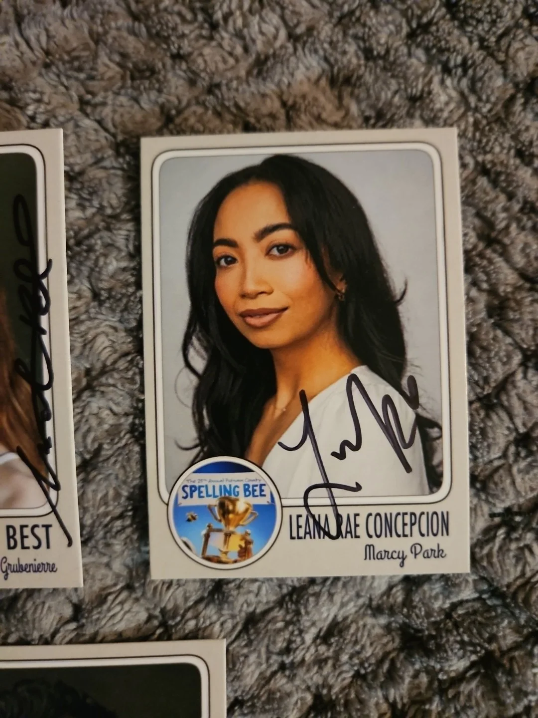 Cast — 25th Annual Putnam County Spelling Bee Cast Signed Custom Cards - Broadway, image 5