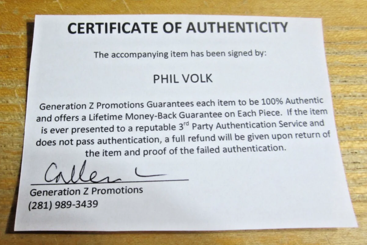 Phil Volk Bassist Autographed Signed 3.75X8.5 Photo "Paul Revere & the Raiders", изображение 3