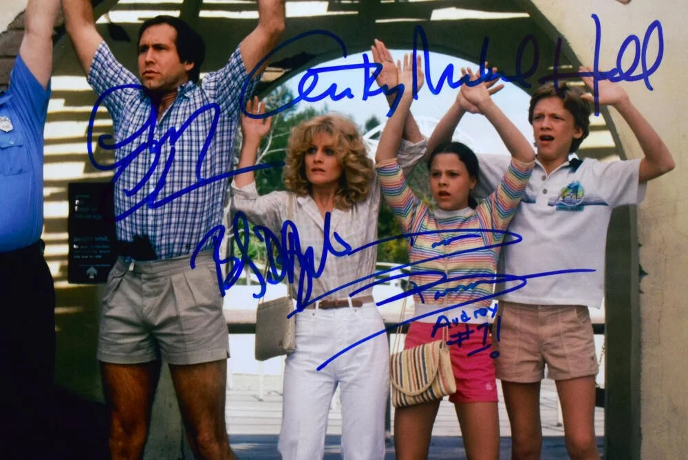 Chevy Chase Anthony Micahel Hall Beverly D Angelo Dana B — Chase Anthony M. Hall Barron Angelo Autographed 11X14 Vacation Photo #1-Beckett, image 2