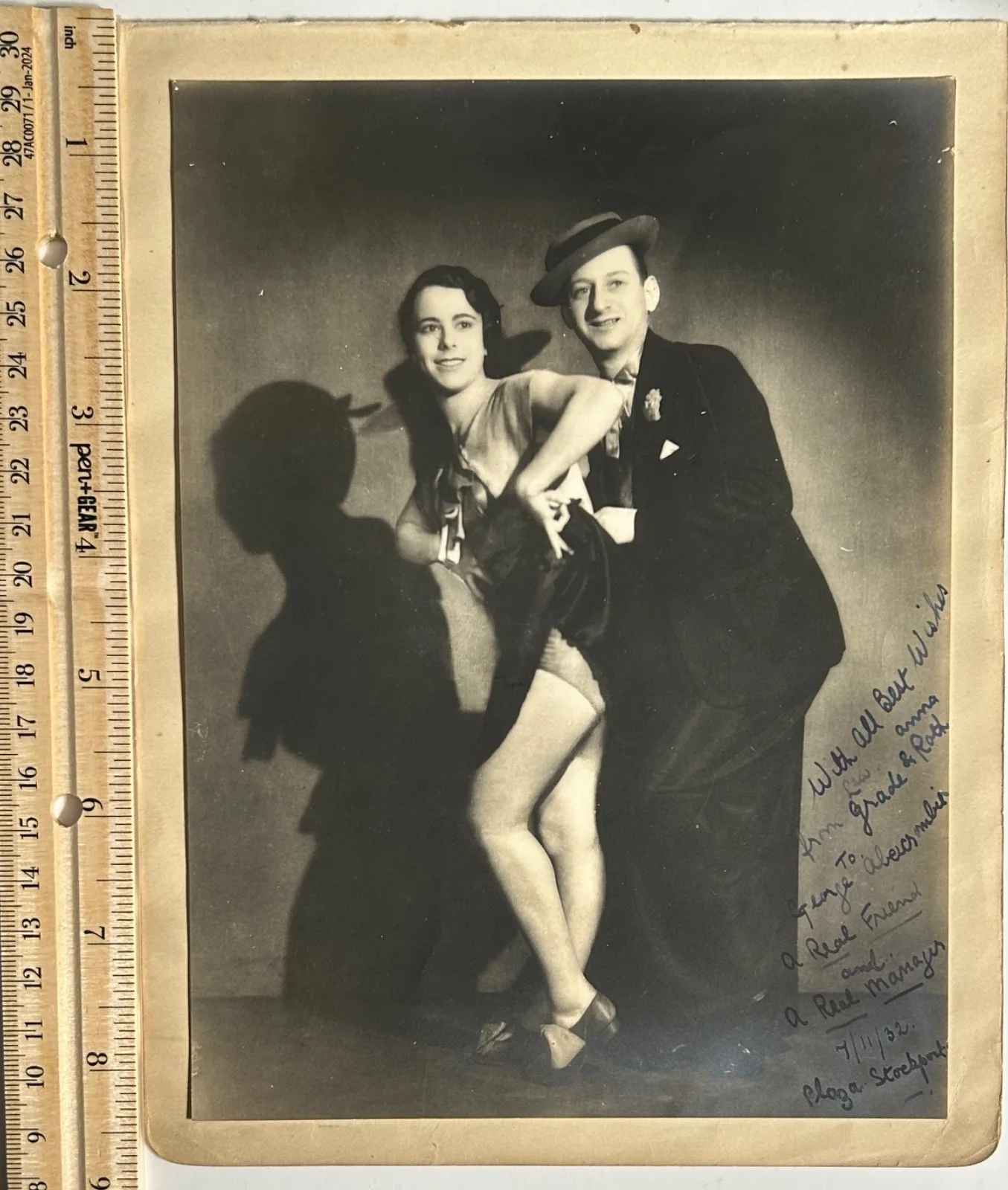 LEW GRADE—SIGNED 1932 Dance PHOTO—UK Muppets Film/TV Producer•Beatles•Avengers, изображение 3