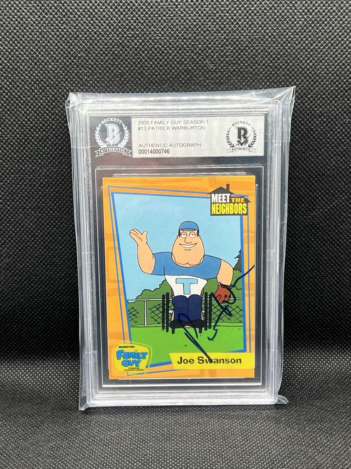Patrick Warburton — PATRICK WARBURTON SIGNED 2005 FAMILY GUY SEASON 1 #13 BGS AUTO - Joe Swanson