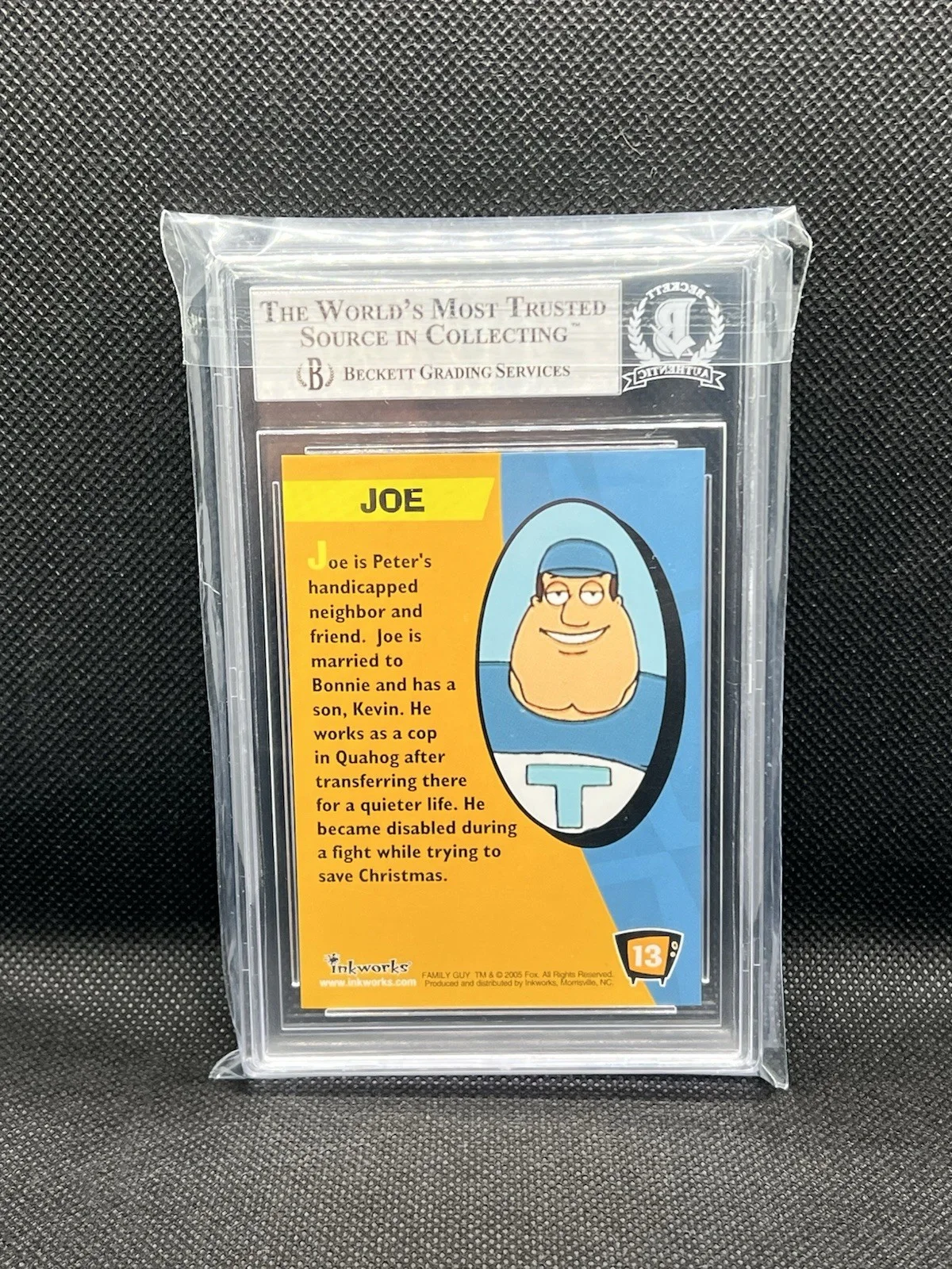 Patrick Warburton — PATRICK WARBURTON SIGNED 2005 FAMILY GUY SEASON 1 #13 BGS AUTO - Joe Swanson, изображение 2