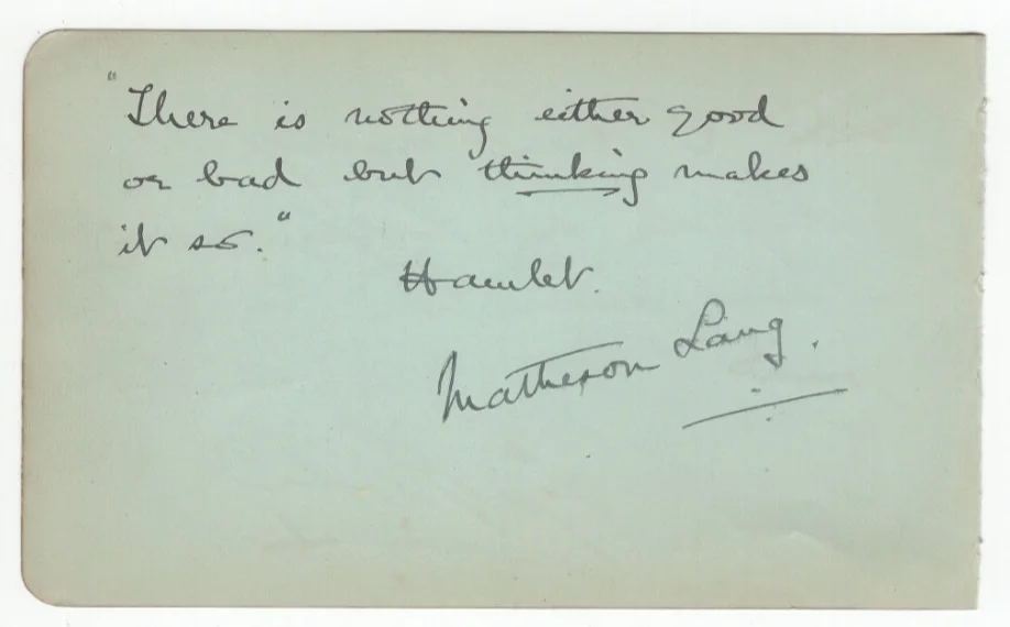 Lyn Harding Signed Quote / Autographed English Actor Sherlock Homes - Moriarity, изображение 2