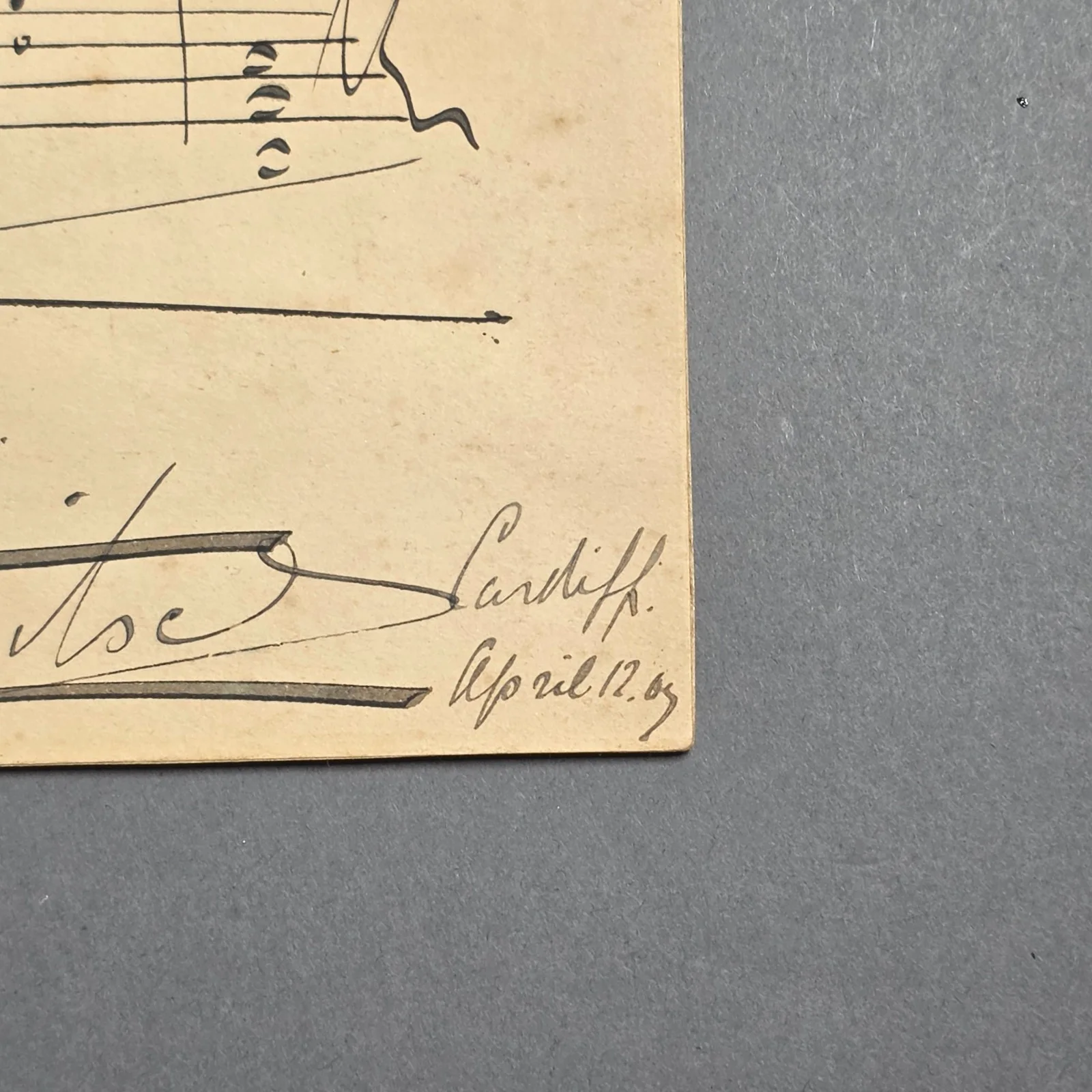 Signed - Michael Zachrewitsch autograph with Musical Score quotation Zacharevich, image 3