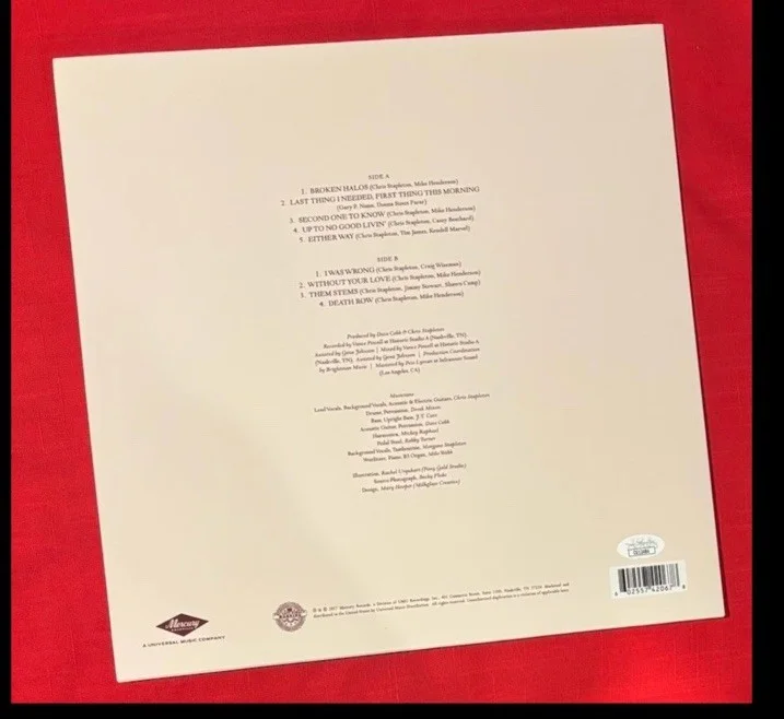 Chris Stapelton FROM A ROOM Volume 1 Country Vinyl Album Signed Autographed JSA, изображение 2