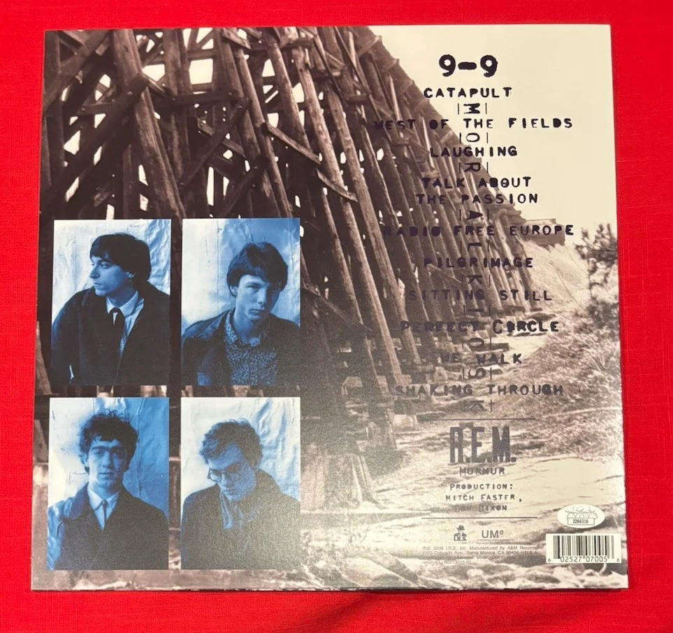 REM Michael Stipe Berry Buck Mills Autographed MURMUR Vinyl Album JSA, image 2