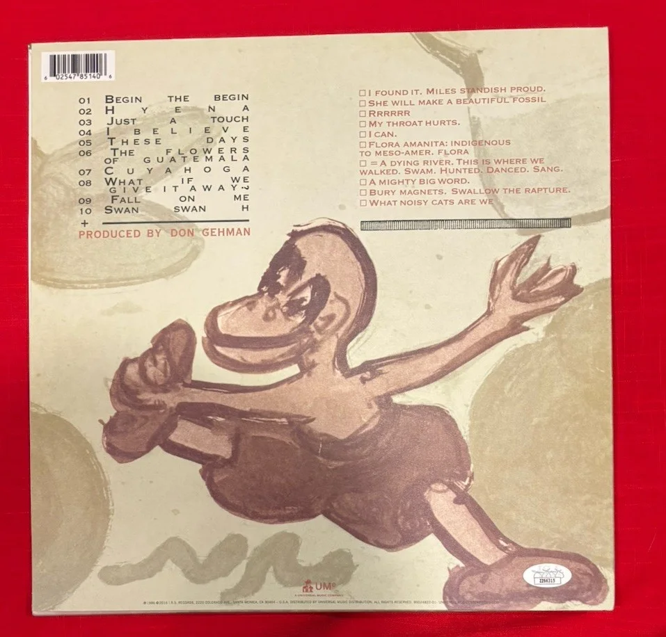 REM Michael Stipe Berry Buck Mills Autographed LIFE RICH PAGEANT Vinyl Album JSA, изображение 2