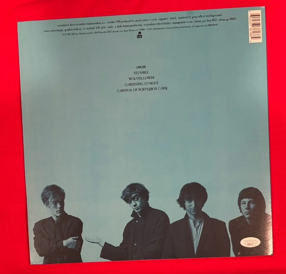 REM Michael Stipe Berry Buck Mills Autographed CHRONIC TOWN Vinyl Album JSA, изображение 2