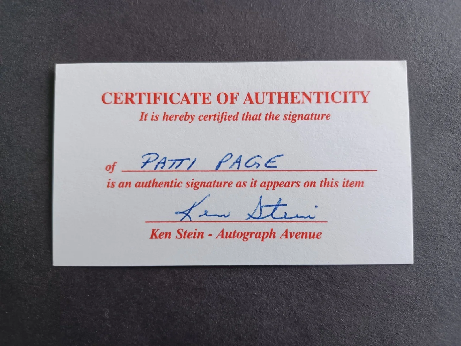 Patti Page (d. 2013) Signed Index Card w/COA - Pop & Country Singer - B, изображение 2