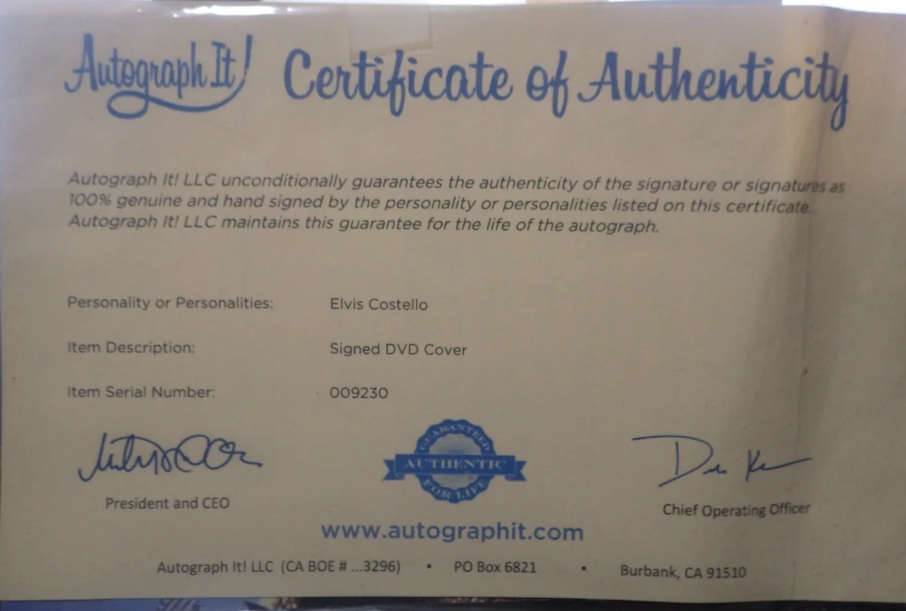 ELVIS COSTELLO Signed CD J Card REAL Authentic Original Autograph w/COA, image 3