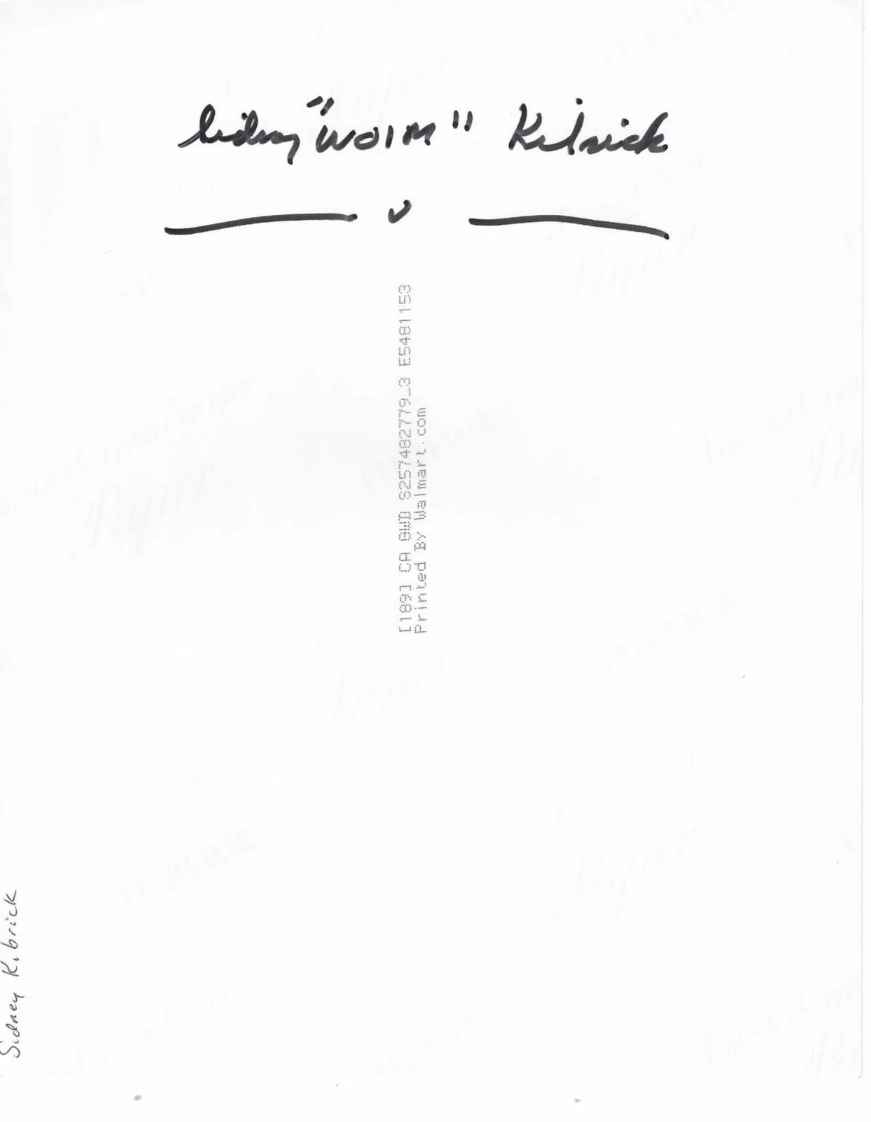 Sidney Kibrick — SIDNEY KIBRICK SIGNED 8x10 PHOTO OUR GANG INSCRIBED "WOIM", image 2