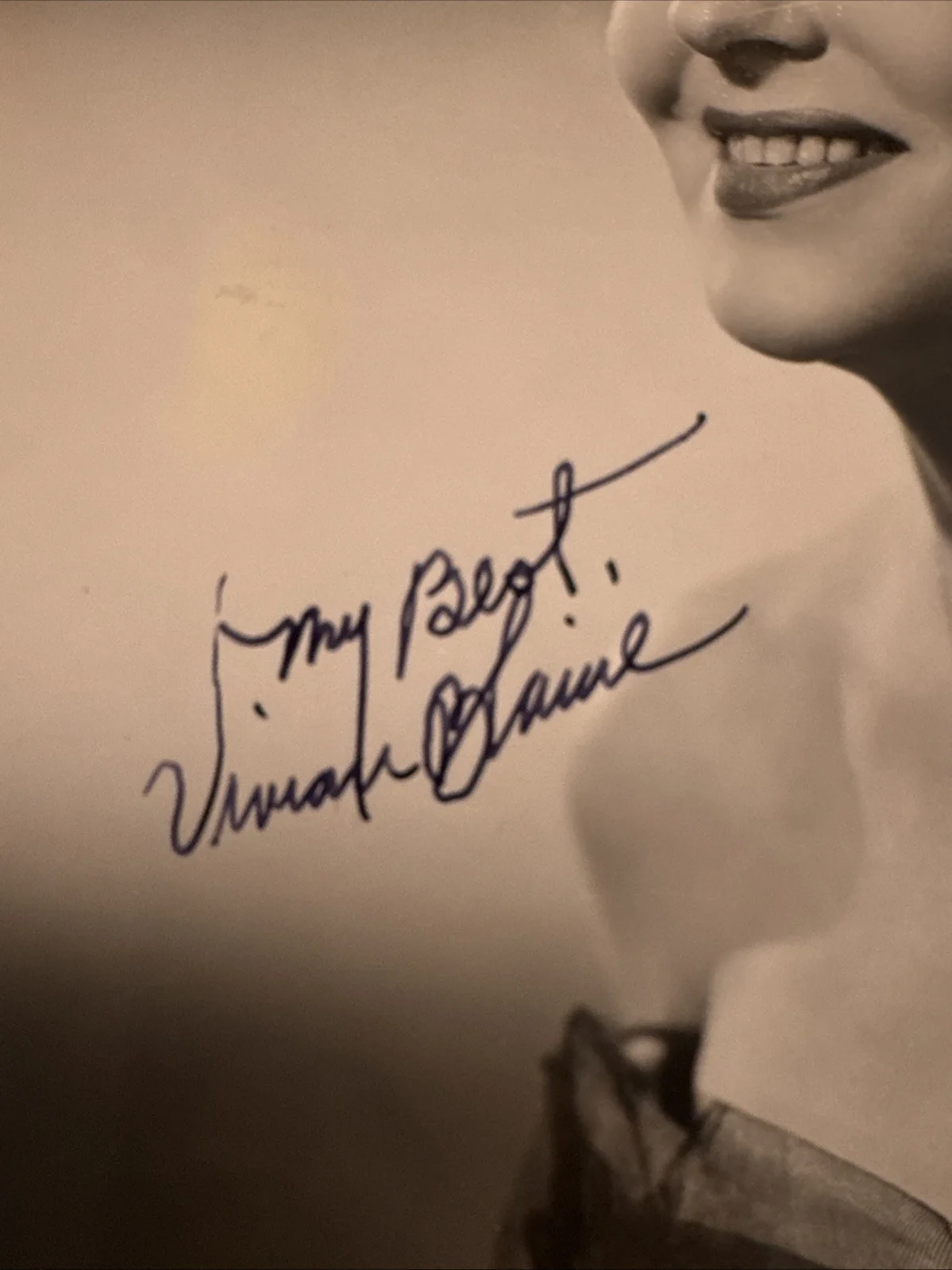 8 X 10 Photo Vivian Blaine Autograph Guys And Dolls Public Pigeon Actress, изображение 4