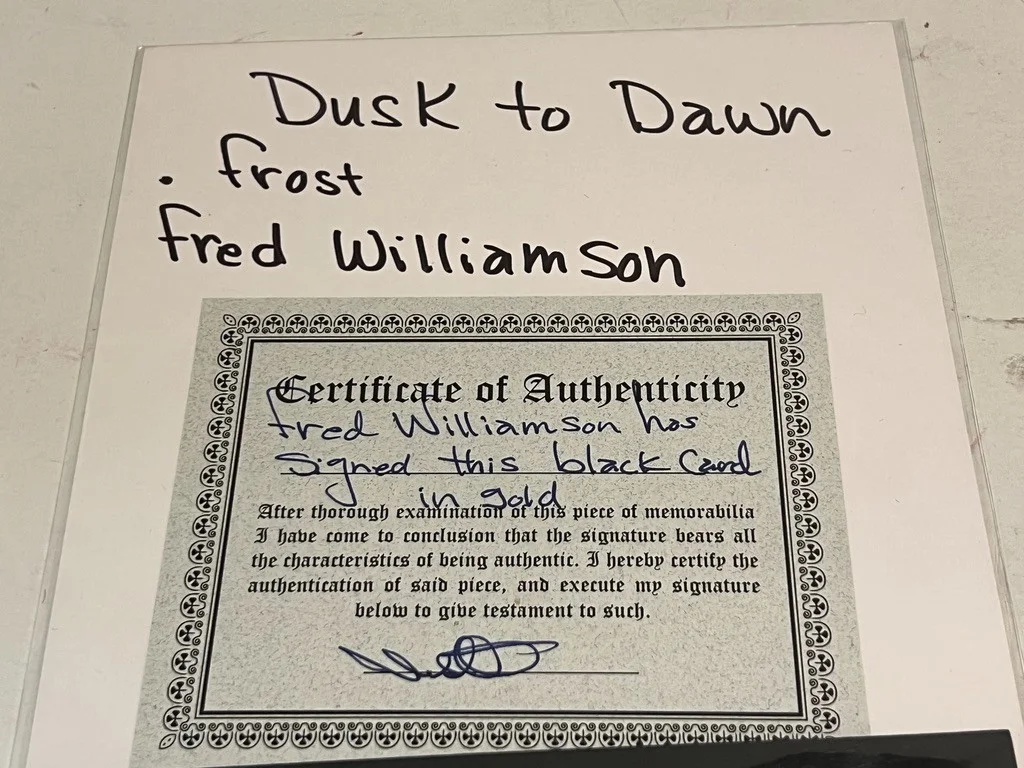 Fred Williamson Hand Signed Cut Actor From Dusk till Dawn AFL Football, изображение 3