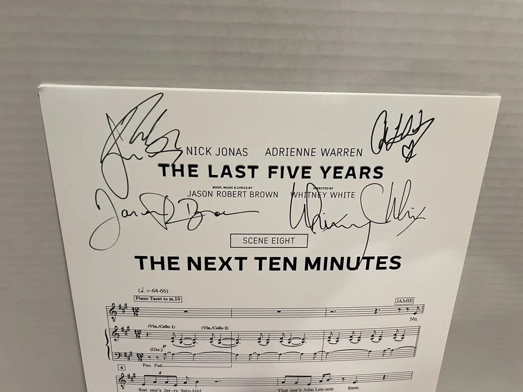 Last Five Years Broadway Autographed sheet music Reproduction Nick Jonas poster, изображение 2