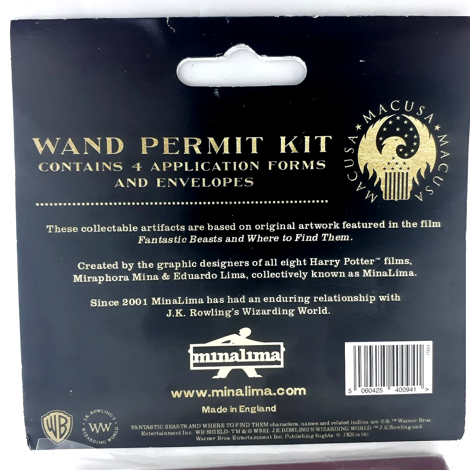 New Minalima Macusa Wand Permit Harry Potter Fantastic Beasts Movie Prop Replica, изображение 3