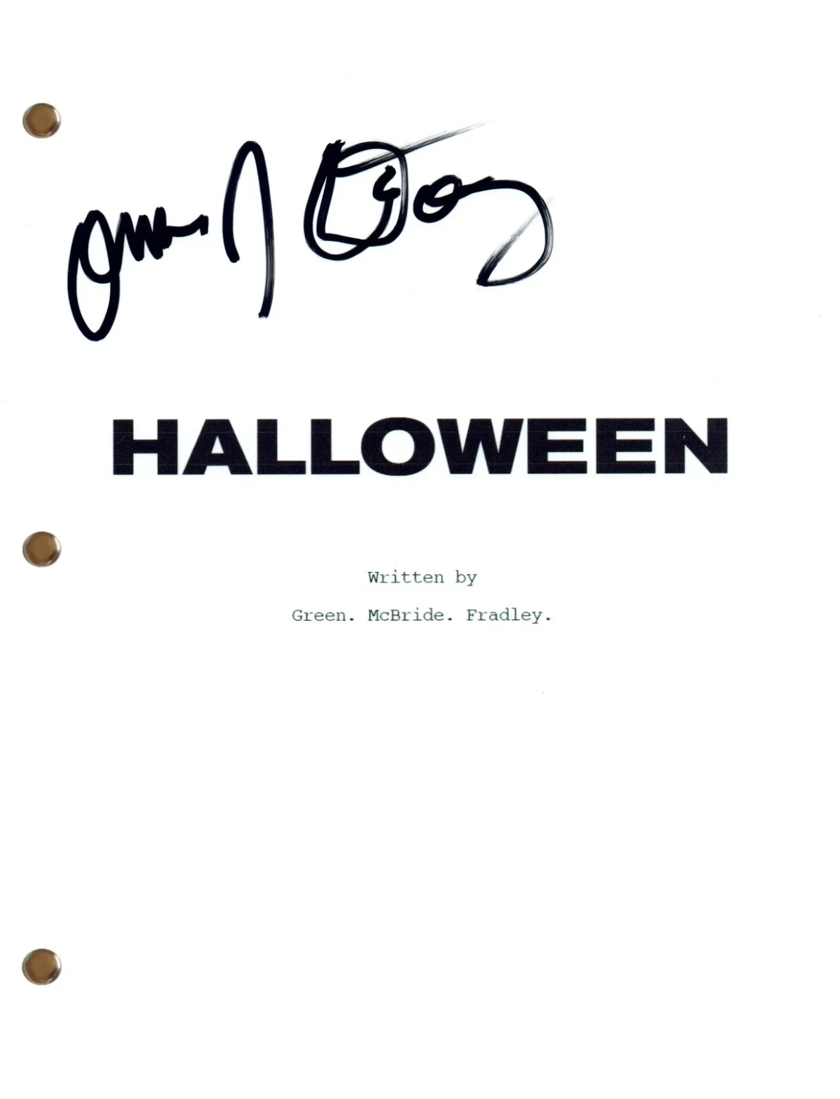 Omar Dorsey — Omar Dorsey Signed Autograph Halloween Kills Movie Script Screenplay Horror COA