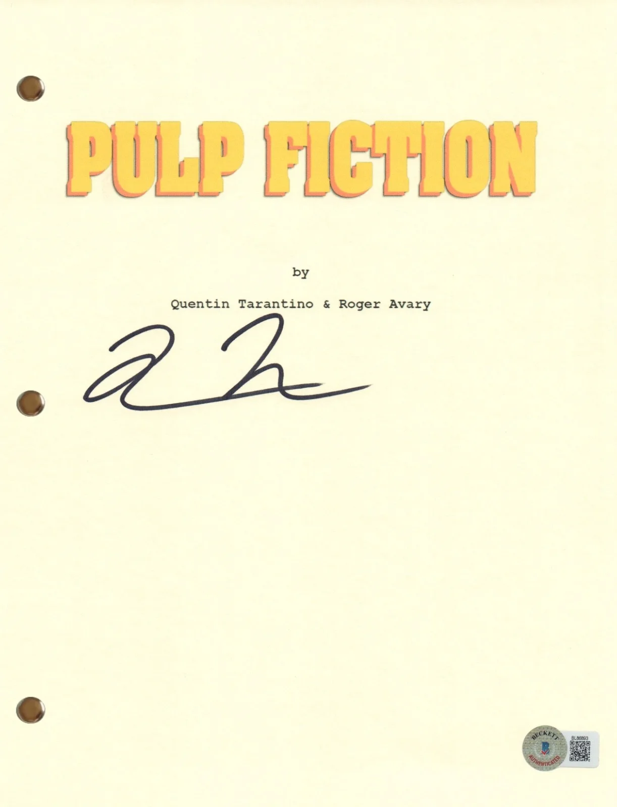 Quentin Tarantino — Quentin Tarantino Signed Pulp Fiction Movie Script Full Screenplay Autograph BAS, image 2