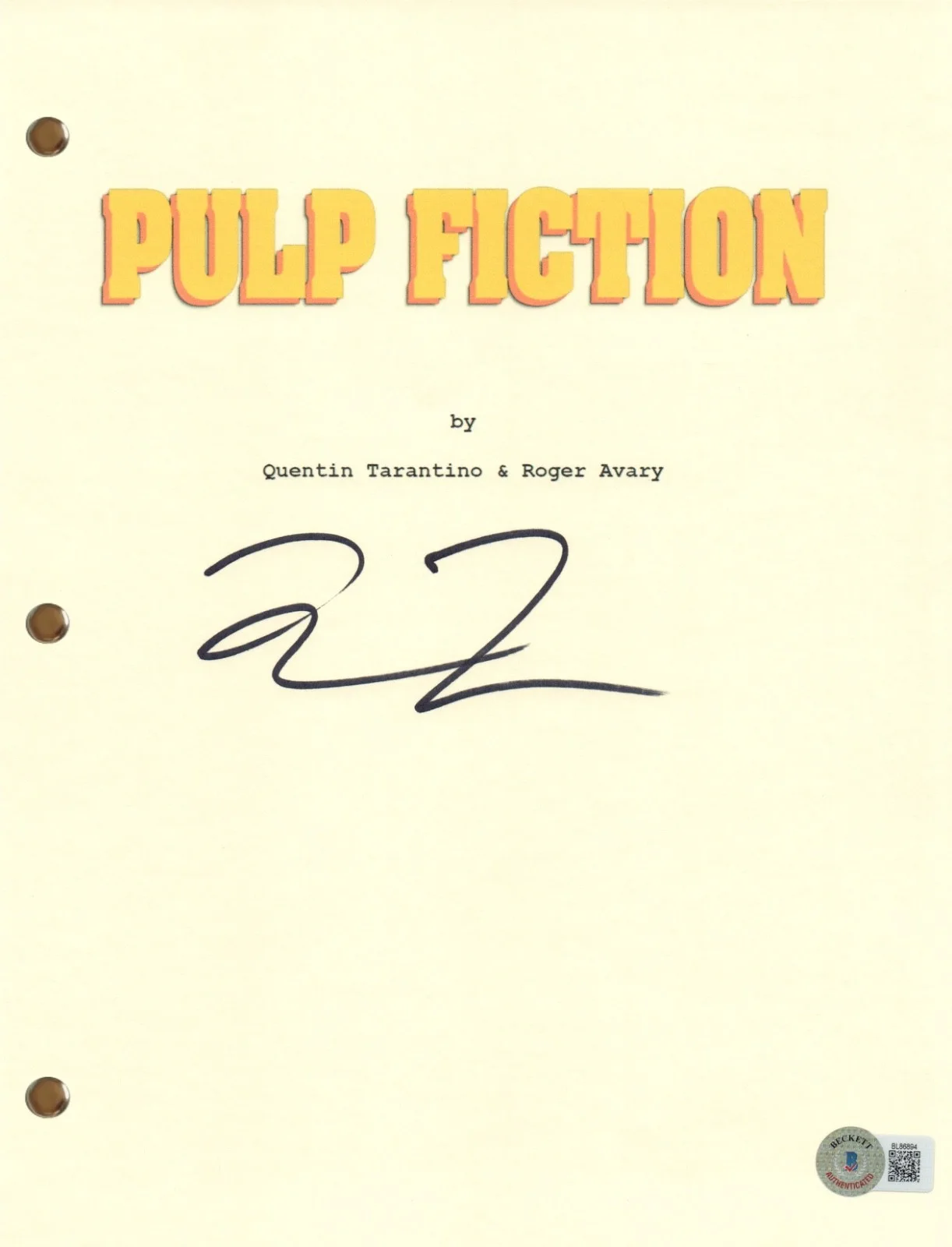 Quentin Tarantino — Quentin Tarantino Signed Pulp Fiction Movie Script Full Screenplay Autograph BAS, image 3