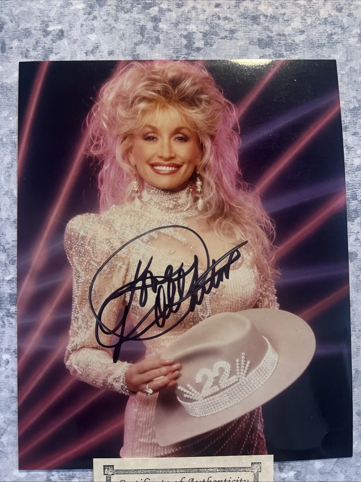 8 X 10 Photo Dolly Parton Authentic Autograph Country Music Singer McKeen COA, изображение 2