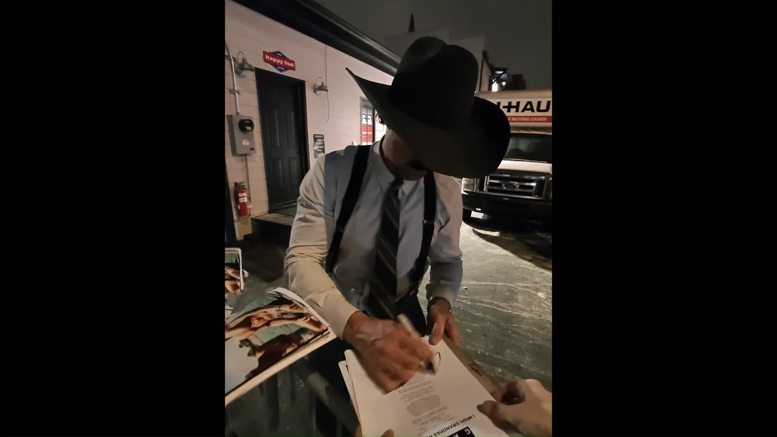 RILEY GREEN SIGNED I WISH GRANDPAS NEVER DIED LYRIC SHEET wEXACT VIDEO PROOF COA, image 2