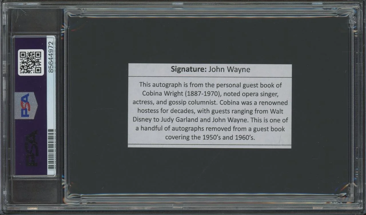 John Wayne — JOHN WAYNE (1907-1979) autograph cut | "Man Who Shot Liberty..." signed PSA/DNA, изображение 2