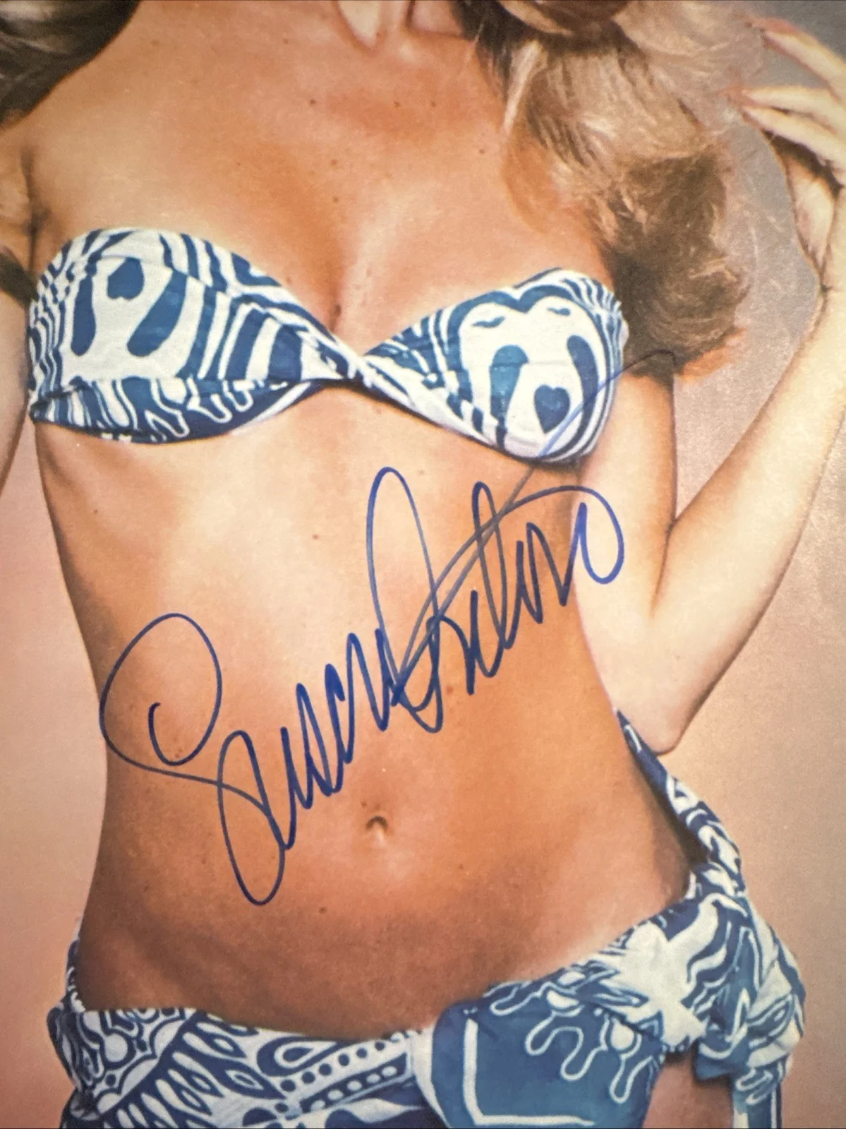8 X 10 Photo Susan Anton Authentic Autograph Sexy Actress Goldengirl Beckett COA, изображение 2