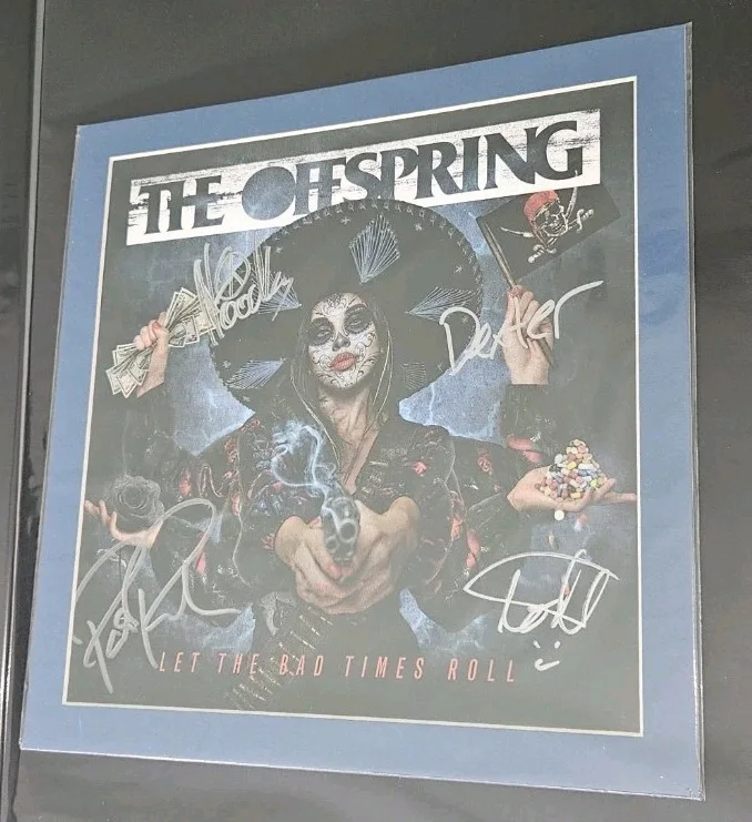 The Offspring Let The Bad Times Roll Vinyl LP Signed Art card Autographed Sealed, image 3