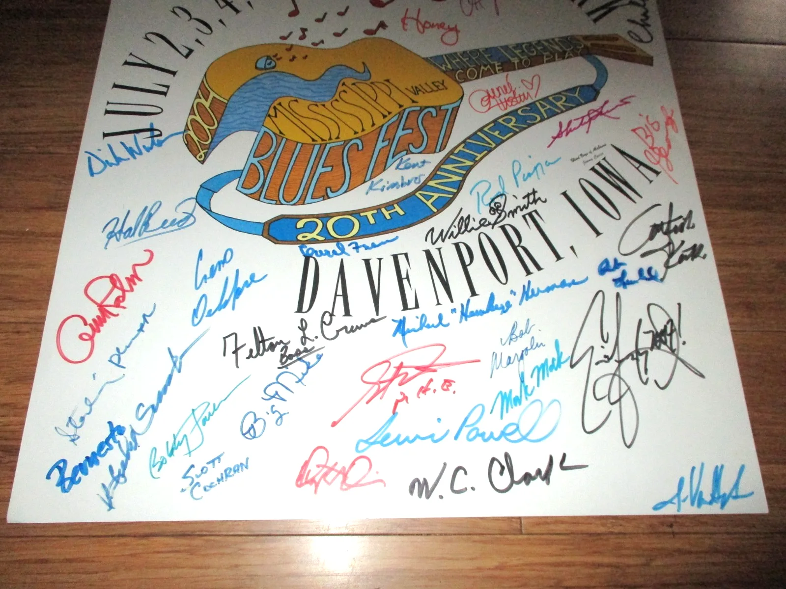 2004 Signed Mississippi Valley Blues Poster - Charlie Musselwhite, Others, image 3