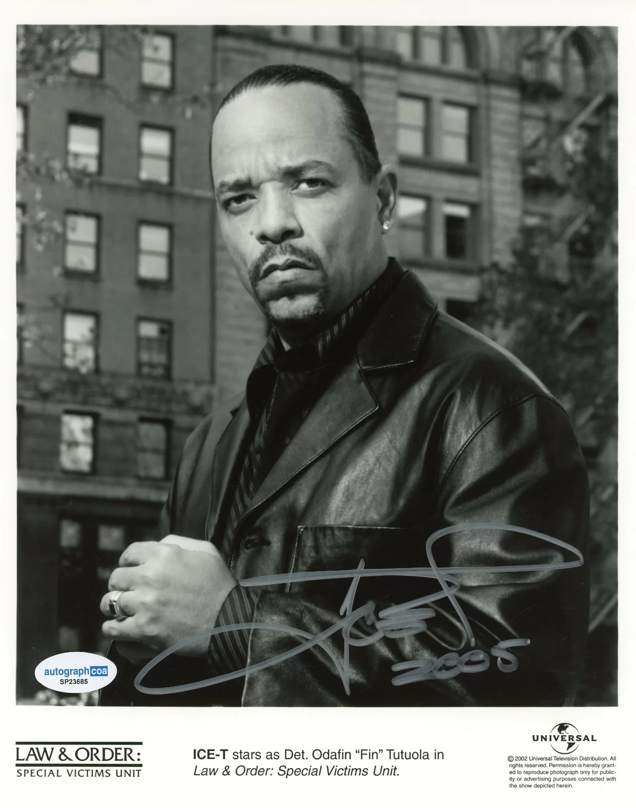 Ice-T — *LAW & ORDER: SVU PROMO* ICE-T SIGNED 8x10 PHOTO ACOA AUTO