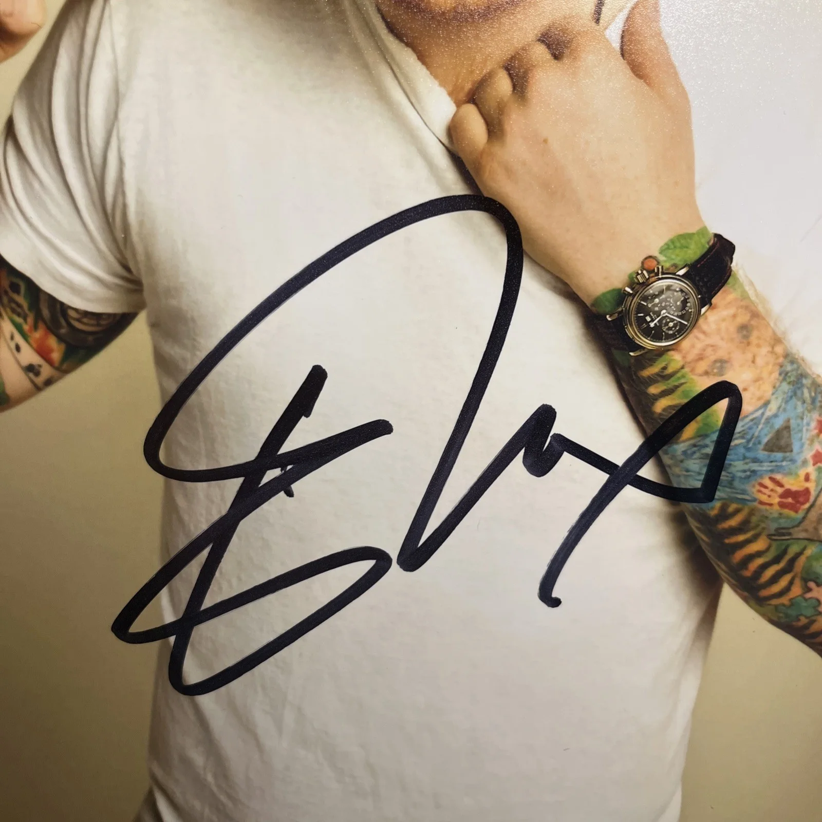 Ed Sheeran — HTF Ed Sheeran Hand Signed Autographed Authentic 8x10 Photo Autograph w COA, image 2