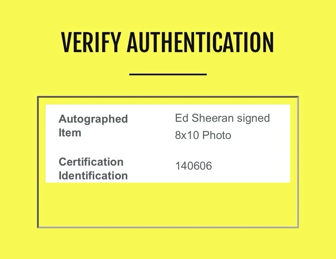 Ed Sheeran — HTF Ed Sheeran Hand Signed Autographed Authentic 8x10 Photo Autograph w COA, image 4