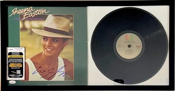Sheena Easton — Sheena Easton Signed Madness Money and Music Vinyl LP Framed Display Pop JSA COA, image 2