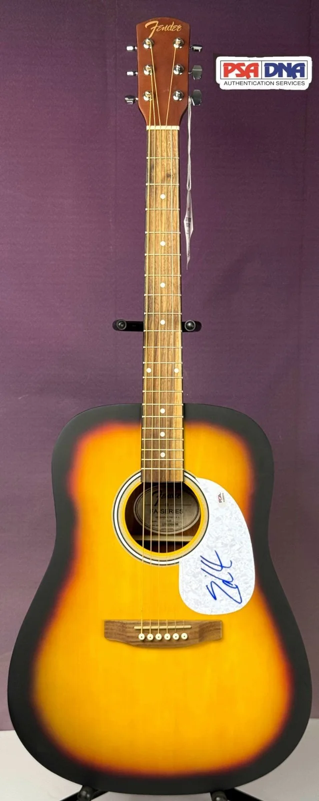 Country Star ERIC CHURCH Hand-Signed Sunburst Fender Guitar - PSA/DNA - CHIEF, image 2
