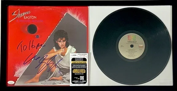 Sheena Easton — Sheena Easton Signed A Private Heaven Vinyl LP Framed Record Display JSA COA, изображение 2