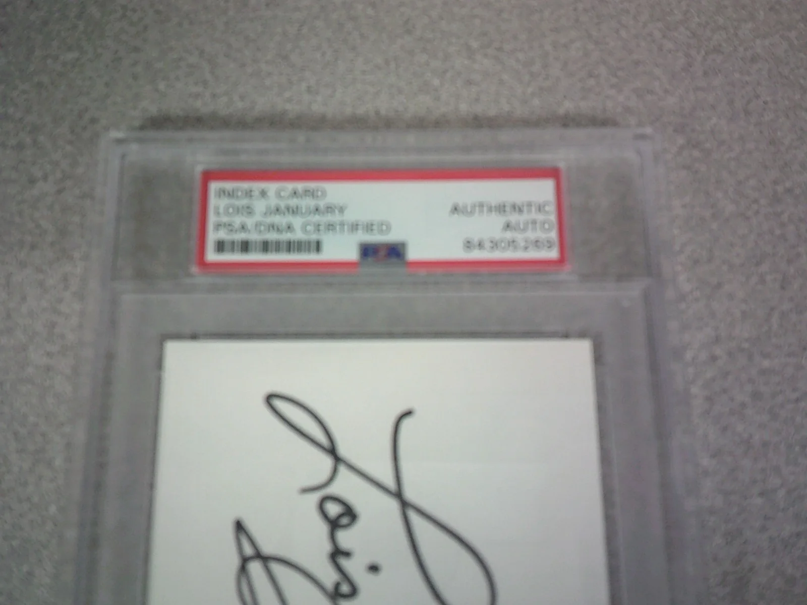 Lori January — Lois January PSA Certified Hand Signed Index Card (1930s Western Actress!), изображение 2