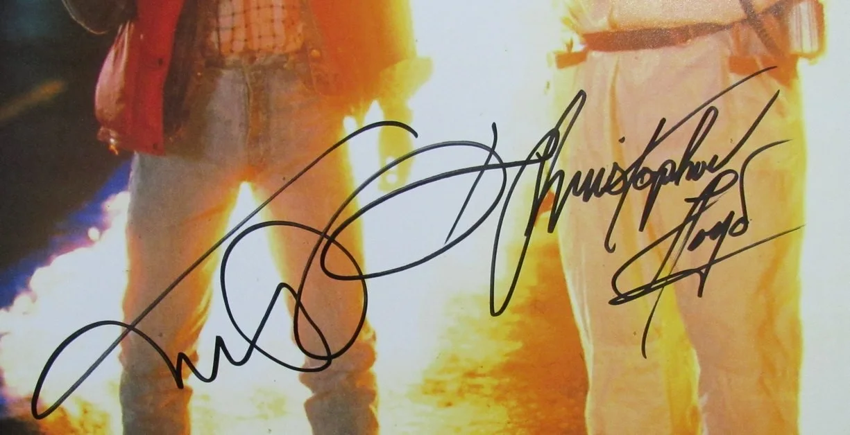 Michael J Fox/Christopher Lloyd Sign/Auto 16x20 Photo Back to the Future JSA 687, image 2
