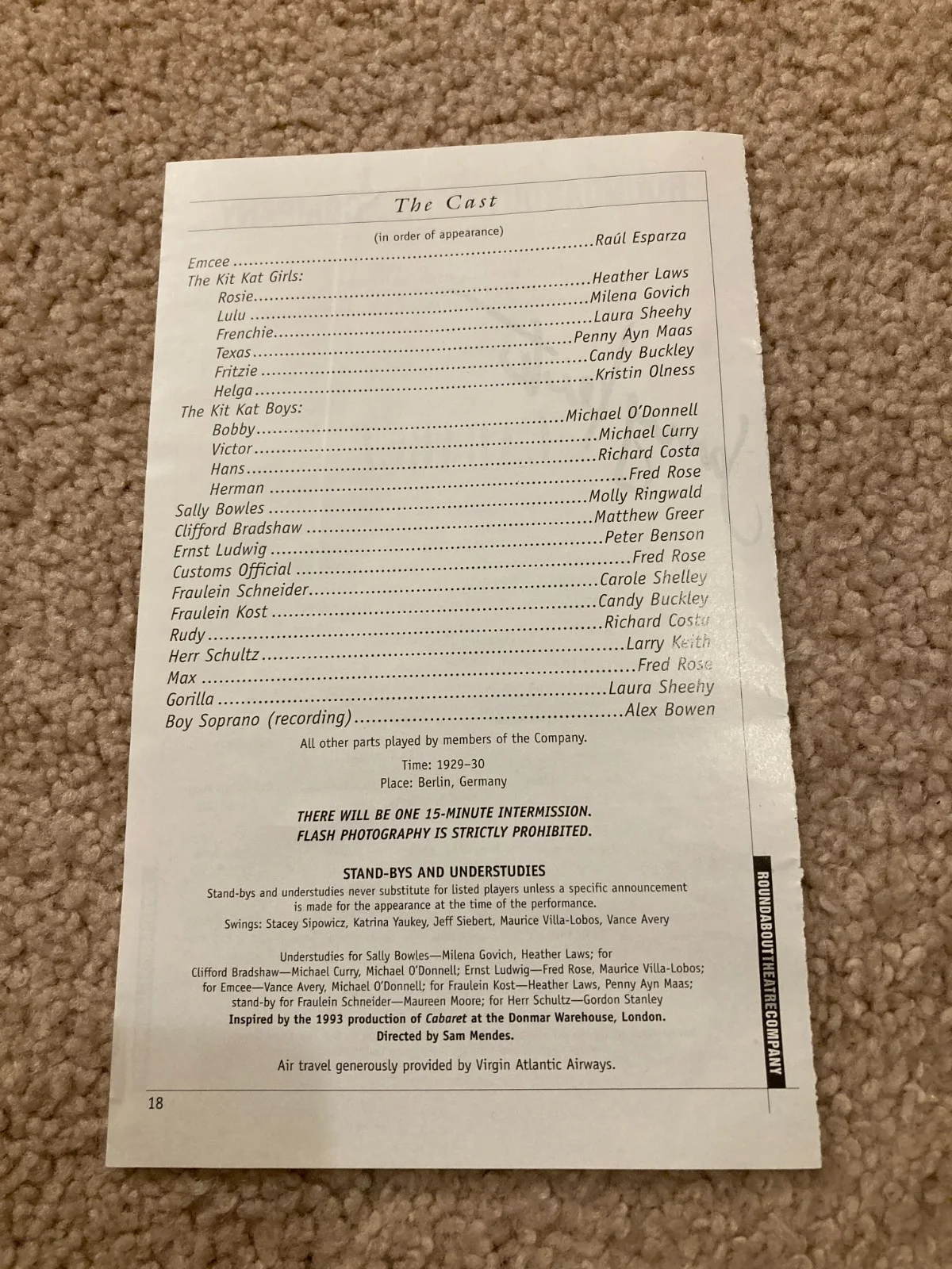 Larry Keith — Larry Keith Signed Autographed Cabaret Studio 54 Program Page JG COA, image 2